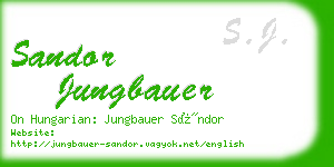 sandor jungbauer business card